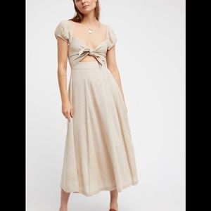 Free People The Getaway Midi Dress in Natural